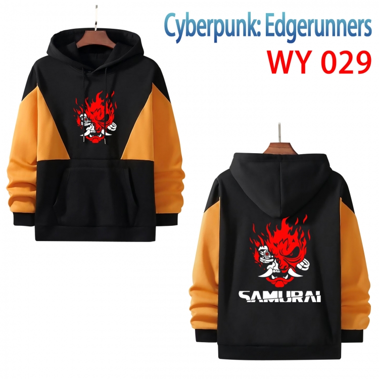 Cyberpunk Anime color contrast patch pocket sweater  from S to 3XL  WY 29