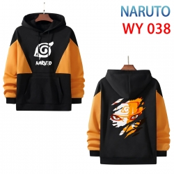 Naruto Anime color contrast patch pocket sweater  from S to 3XL  WY 038