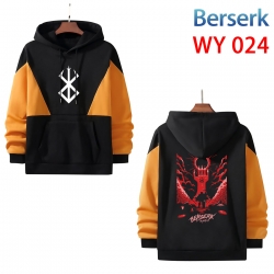 BERSERK Anime color contrast patch pocket sweater  from S to 3XL WY 24