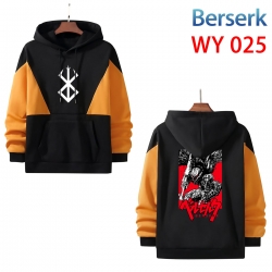 BERSERK Anime color contrast patch pocket sweater  from S to 3XL WY 25