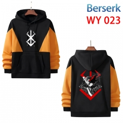 BERSERK Anime color contrast patch pocket sweater  from S to 3XL  WY 23