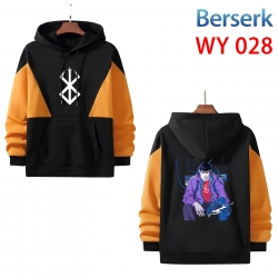 BERSERK Anime color contrast patch pocket sweater  from S to 3XL  WY 28