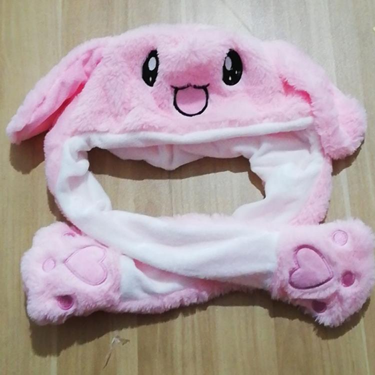 Pinch the ear cute plush hat Non-luminous price for 3 pcs Pink