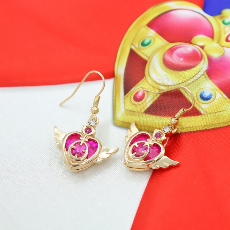 sailormoon Sakura shape-changing device love wings student earrings earrings price for 5 pcs style B