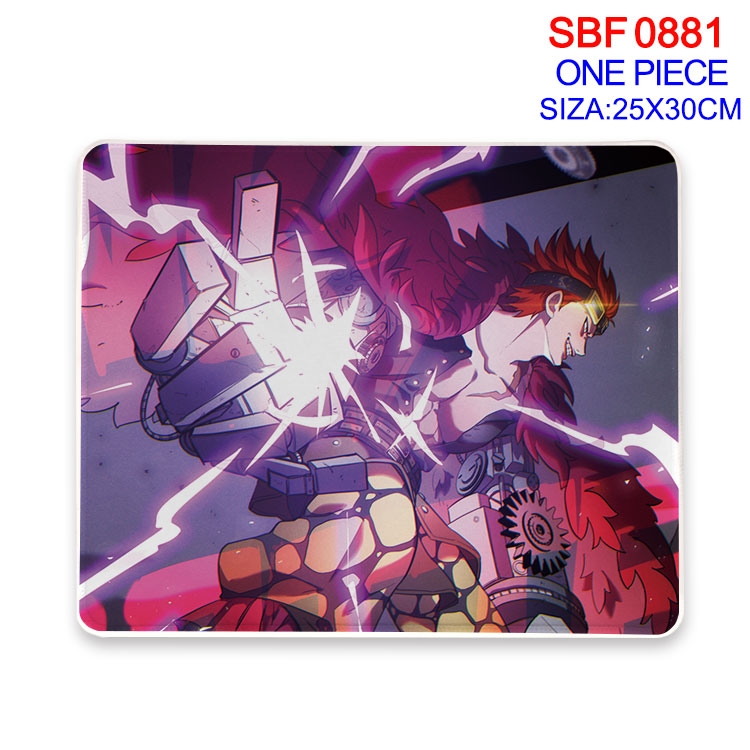 One Piece Anime peripheral edge lock mouse pad 25X30cm