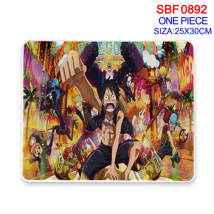 One Piece Anime peripheral edge lock mouse pad 25X30cm