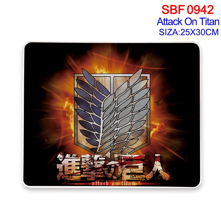 Shingeki no Kyojin Anime peripheral edge lock mouse pad 25X30cm SBF-942