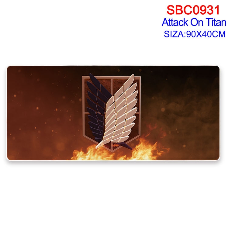 Shingeki no Kyojin Anime peripheral edge lock mouse pad 90X40CM