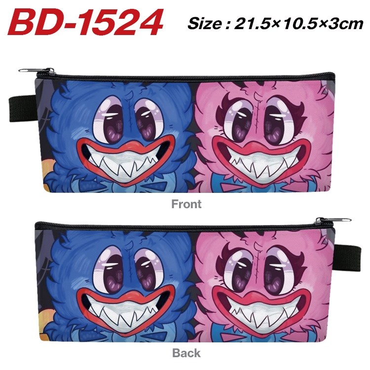 Poppy Playtime Anime PU Leather Zipper Pencil Case Stationery Box 21.5X10.5X3CM BD-1524A