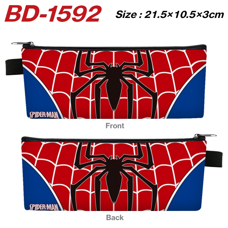 Superhero Movie Anime PU Leather Zipper Pencil Case Stationery Box 21.5X10.5X3CM  BD-1592A