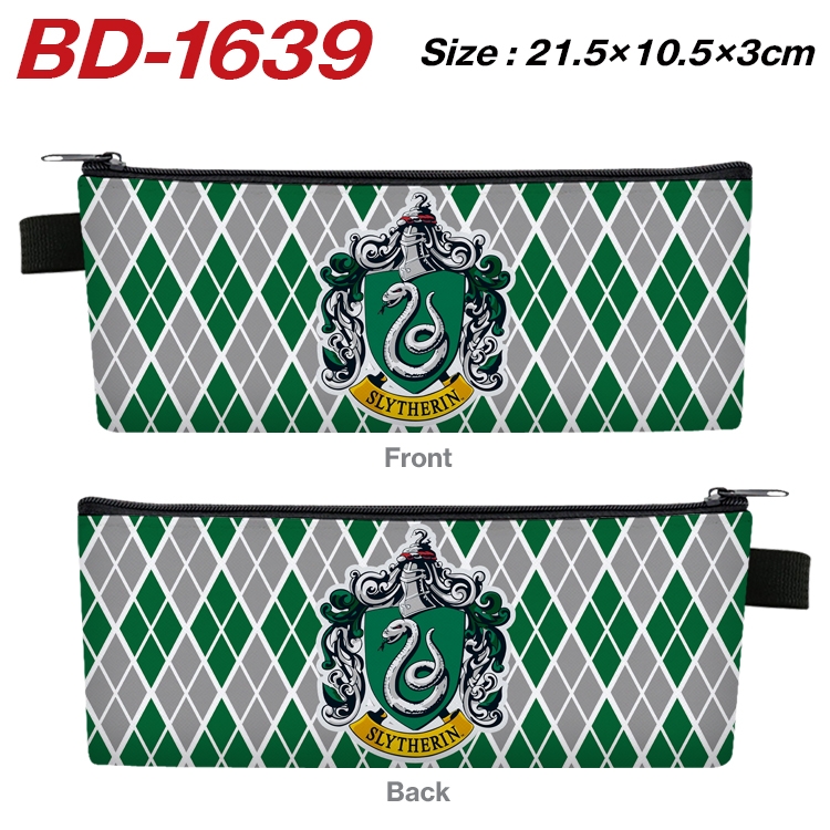 Harry Potter Anime PU Leather Zipper Pencil Case Stationery Box 21.5X10.5X3CM BD-1639A