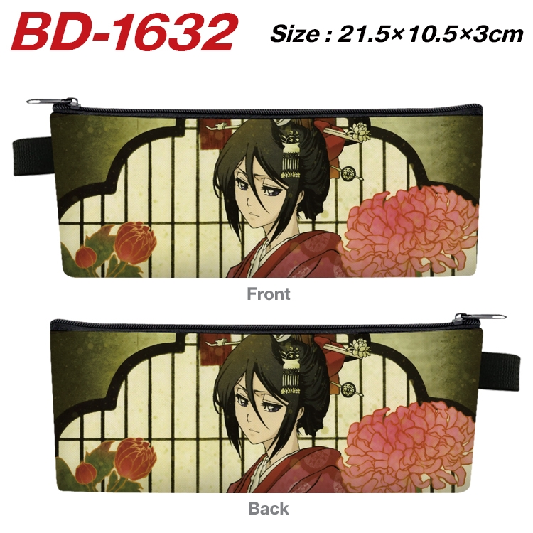 Bleach Anime PU Leather Zipper Pencil Case Stationery Box 21.5X10.5X3CM BD-1632A