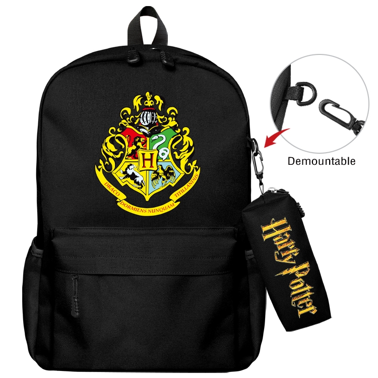 Harry Potter Animation backpack schoolbag small pen bag set mother and child schoolbag 43X35X12CM