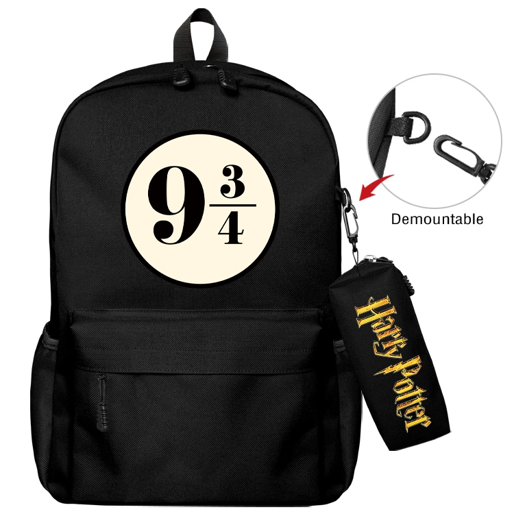 Harry Potter Animation backpack schoolbag small pen bag set mother and child schoolbag 43X35X12CM