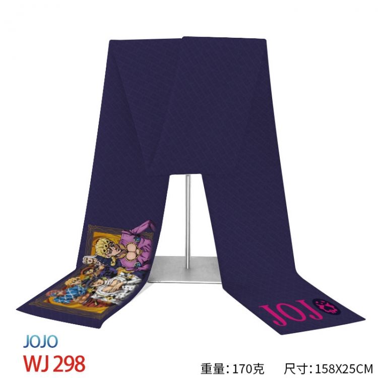 oJos Bizarre Adventure Anime full-color flannelette scarf 158x25cm WJ-298