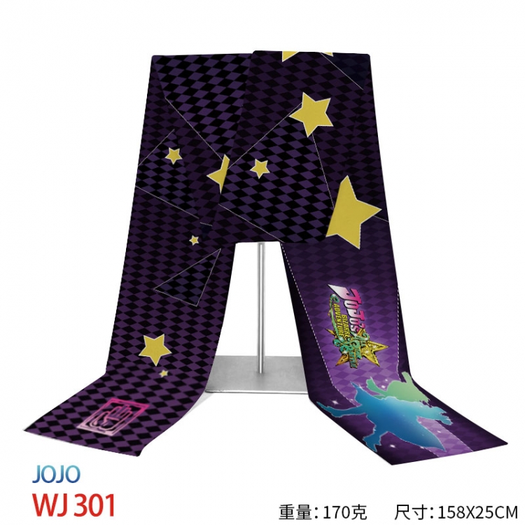 oJos Bizarre Adventure Anime full-color flannelette scarf 158x25cm WJ-301