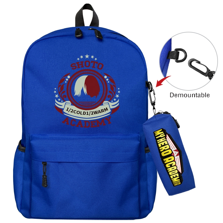 My Hero Academia Animation backpack schoolbag small pen bag set mother and child schoolbag 43X35X12CM