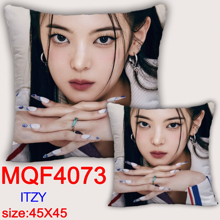 ITZY square full-color pillow cushion 45X45CM NO FILLING MQF-4073