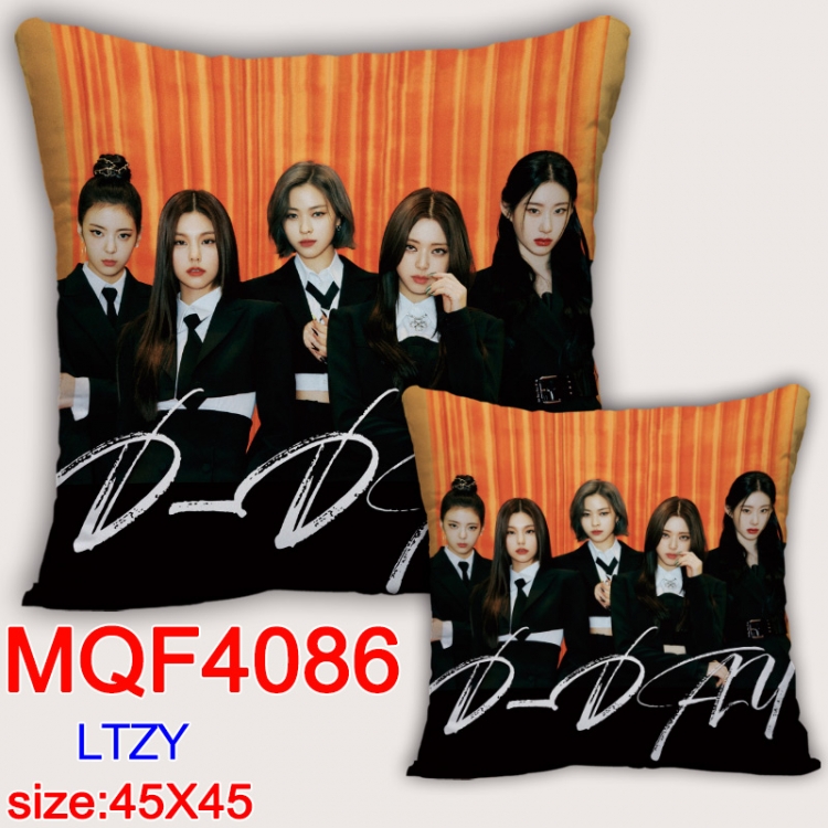 ITZY square full-color pillow cushion 45X45CM NO FILLING MQF-4086