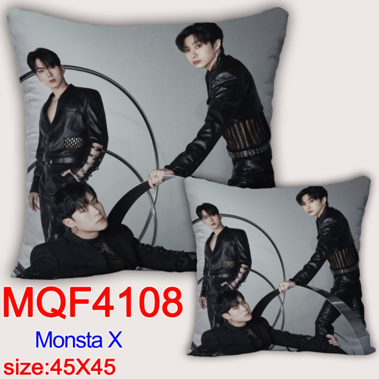Monsta X square full-color pillow cushion 45X45CM NO FILLING MQF-4108
