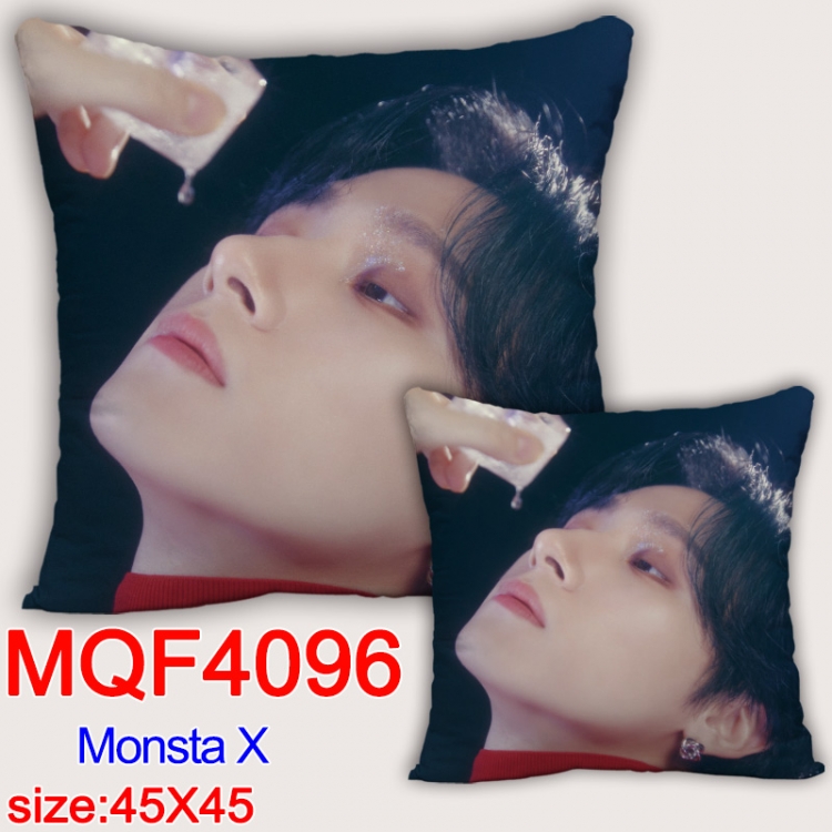 Monsta X square full-color pillow cushion 45X45CM NO FILLING MQF-4096