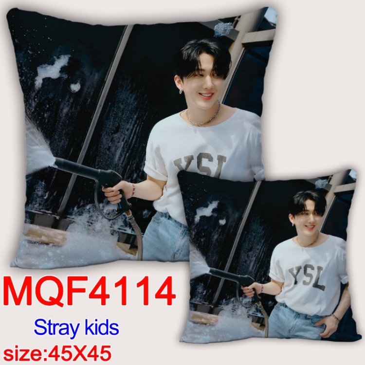 Stray kids square full-color pillow cushion 45X45CM NO FILLING MQF-4114