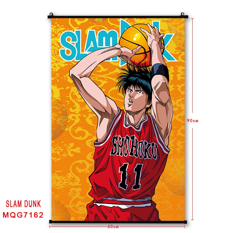 Slam Dunk Anime black Plastic rod Cloth painting Wall Scroll 60X90CM  MQG-7162