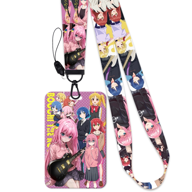 Bocchi the Rock  Black Button Anime Long Strap   Card Sleeve 2-Piece Set 45cm price for 2 pcs