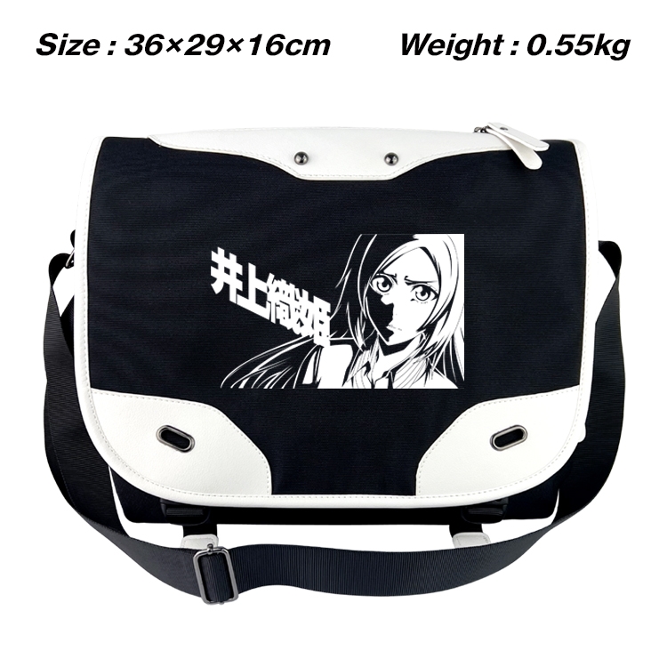 Bleach Black and white anime waterproof nylon shoulder messenger bag schoolbag 36X29X16CM