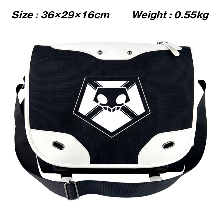 Bleach Black and white anime waterproof nylon shoulder messenger bag schoolbag 36X29X16CM