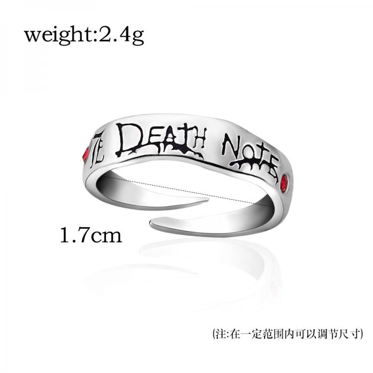 Death note Animation peripheral decoration metal ring COS ring OPP packaging price for 5 pcs
