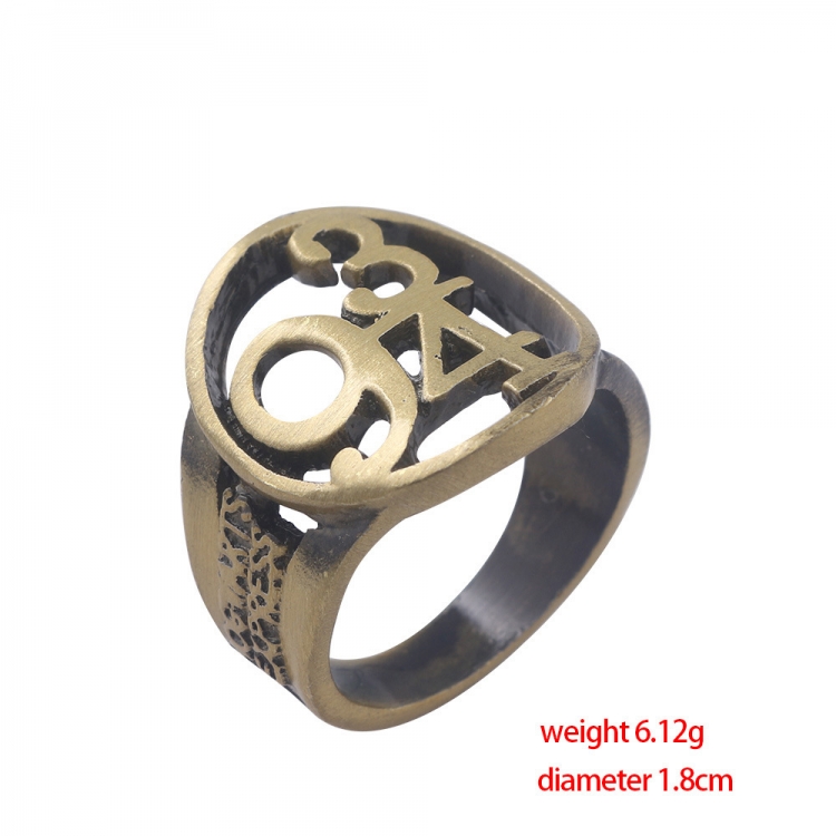 Harry Potter Animation peripheral decoration metal ring COS ring OPP packaging price for 5 pcs