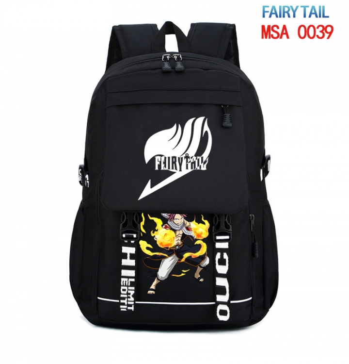 Fairy tail Animation trend large capacity travel bag backpack 31X46X14cm MSA-0039