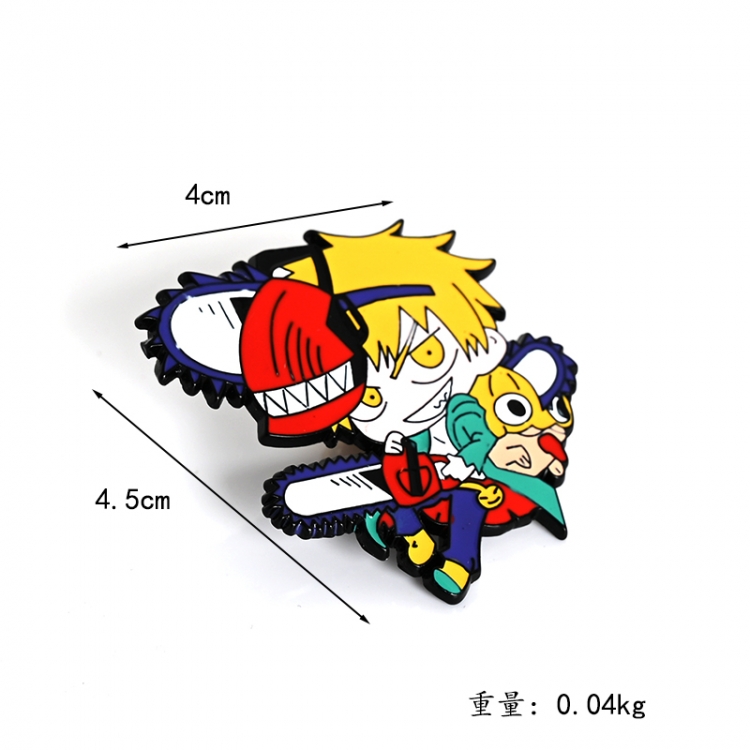 Chainsaw man Anime cartoon metal brooch