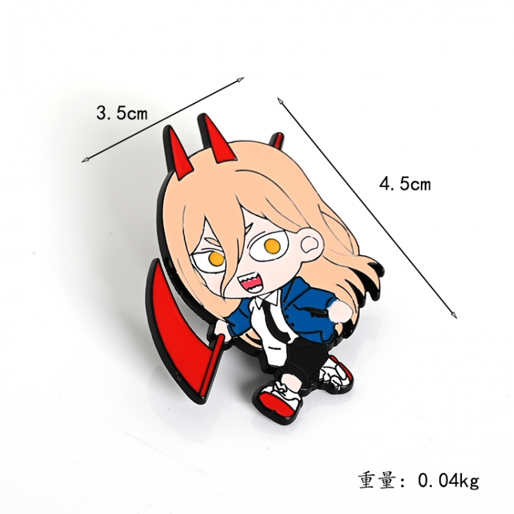 Chainsaw man Anime cartoon metal brooch