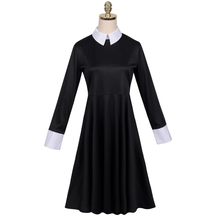 TheAddamsFamily Long sleeve style Halloween Wednesday Dress Print Dress Cosplay Dress  from S to 3XL price for 2 pcs