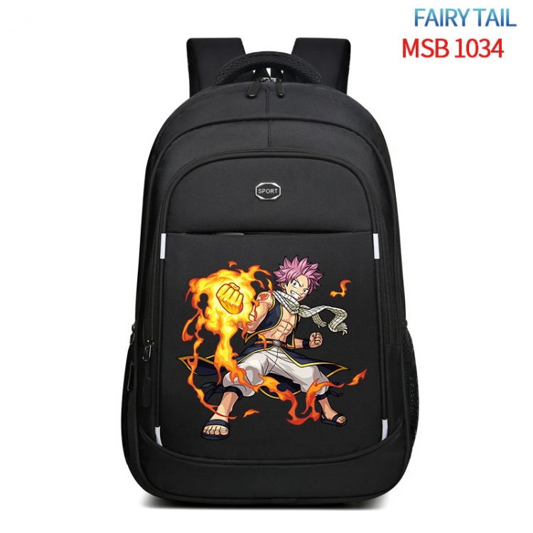 Fairy tail Anime fashion Oxford noodle backpack backpack travel bag 35x21x55cm