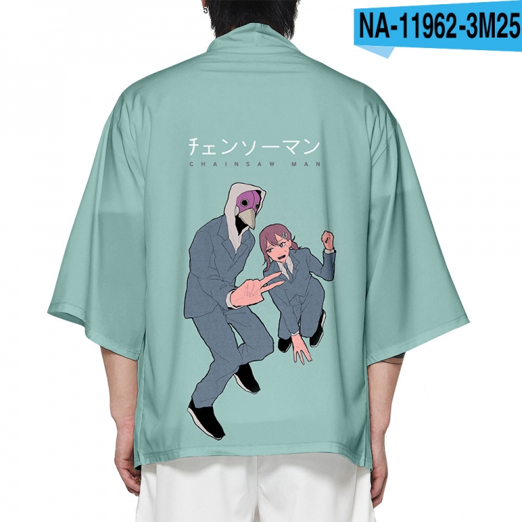 Chainsaw man Full color COS kimono cloak jacket from 2XS to 4XL  three days in advance