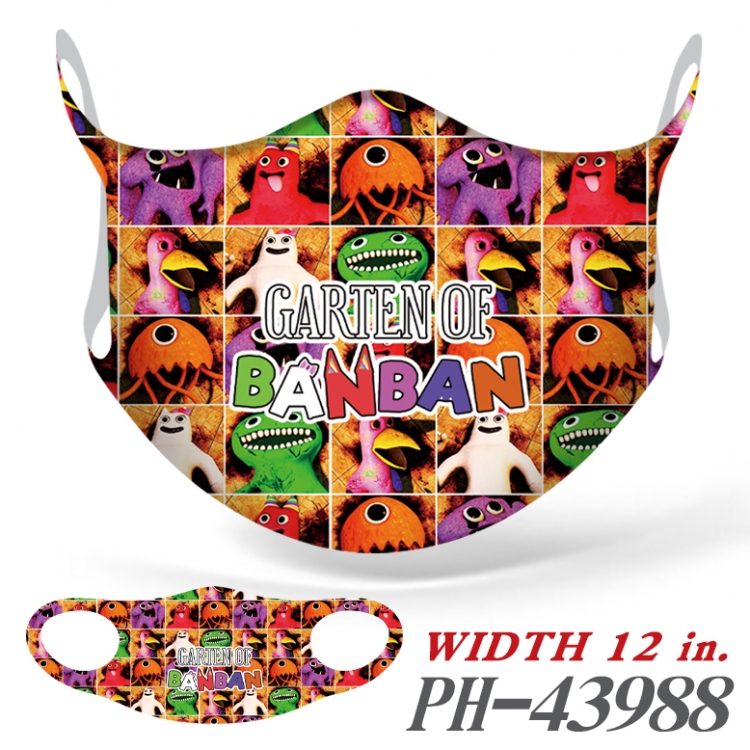 Garten of Banban Anime full-color printed milk silk seamless mask price for 5 pcs PH-43988A