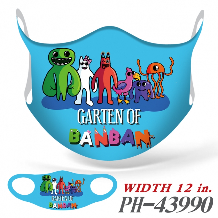 Garten of Banban Anime full-color printed milk silk seamless mask price for 5 pcs PH-43990A