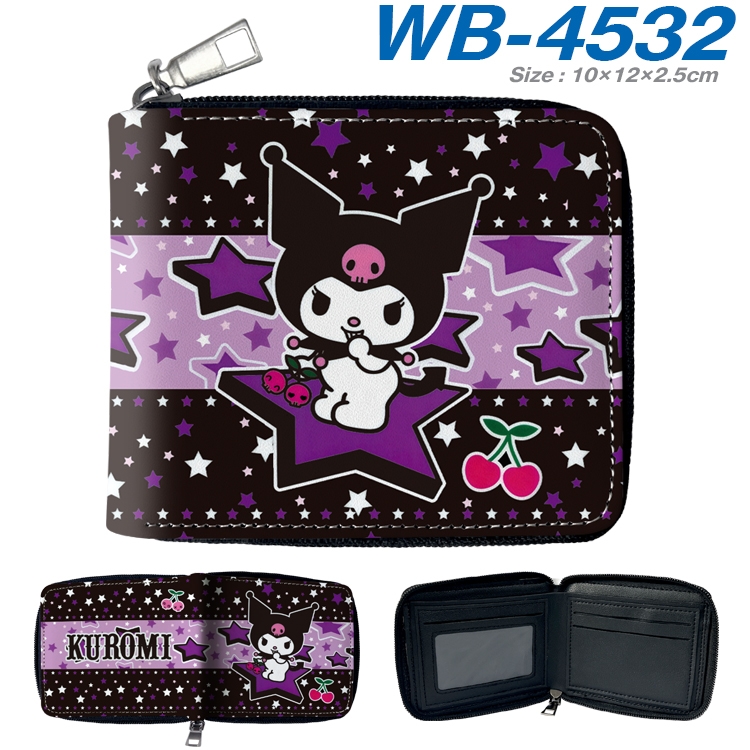 melody  Anime Full Color Short All Inclusive Zipper Wallet 10x12x2.5cm WB-4532A