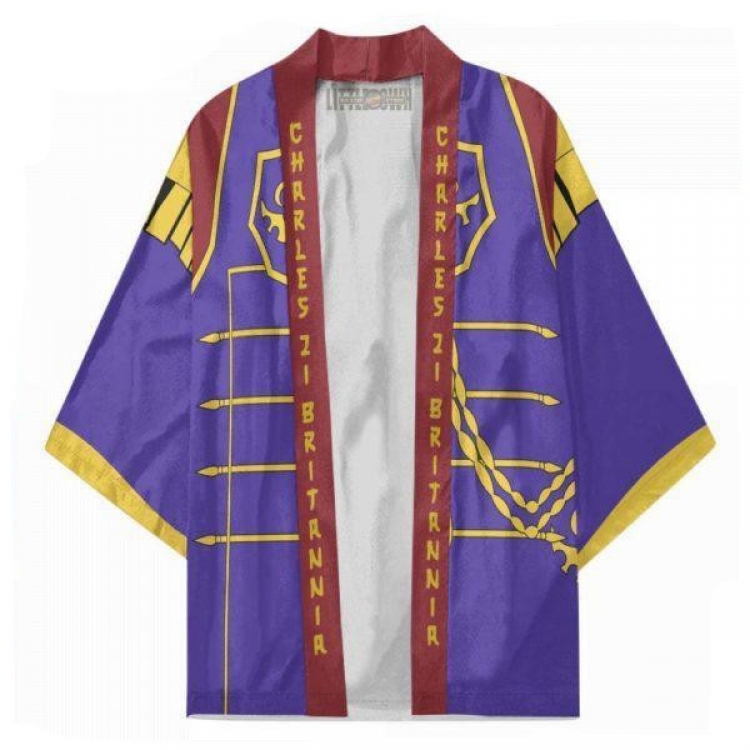 Code Geass Full color COS kimono cloak jacket from 2XS to 4XL  three days in advance