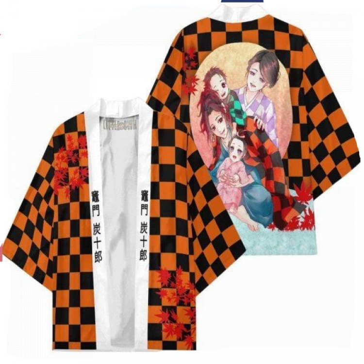 Demon Slayer Kimets Full color COS kimono cloak jacket from 2XS to 4XL  three days in advance