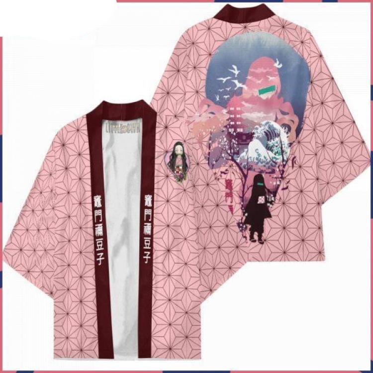 Demon Slayer Kimets Full color COS kimono cloak jacket from 2XS to 4XL  three days in advance