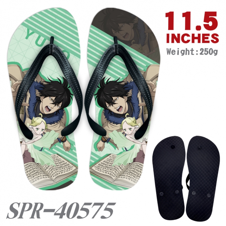 Black clover Thickened rubber flip-flops slipper average size SPR-40575