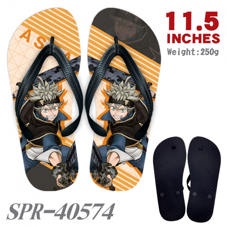 Black clover Thickened rubber flip-flops slipper average size SPR-40574