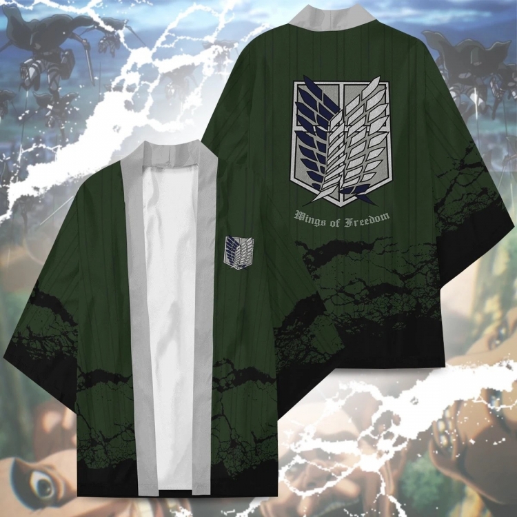 Shingeki no Kyojin Full color COS kimono cloak jacket from 2XS to 4XL  three days in advance