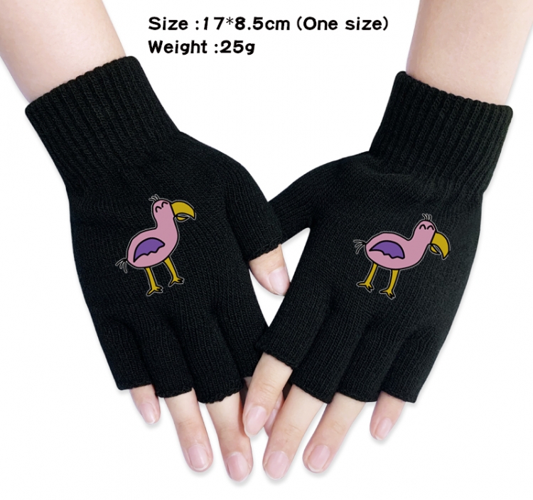 Garten of Banban Anime knitted half finger gloves 17x8.5cm