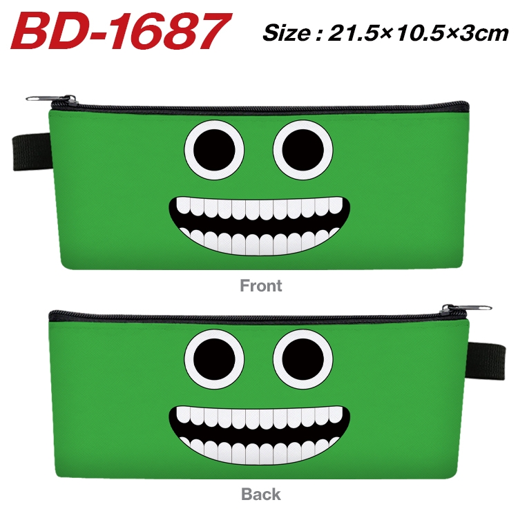 Garten of Banban Game PU leather zipper pen bag 21.5x10.5x3cm  BD-1687