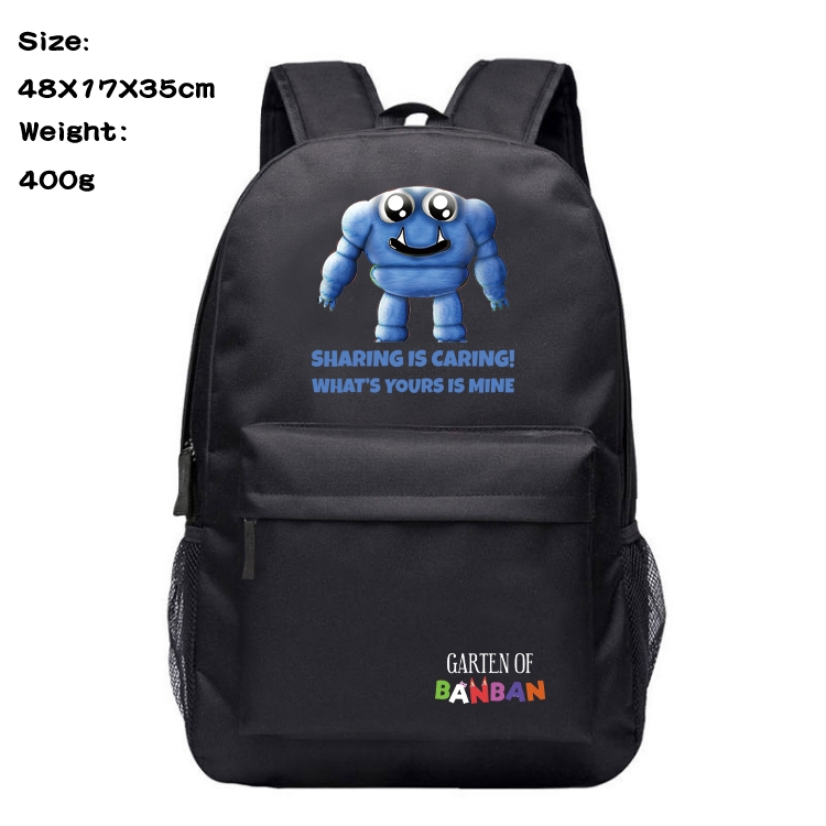 Garten of Banban Anime Canvas Backpack Waterproof School Bag 48X17X35CM 400G